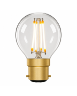 Zico G45 LED Filament Golfball Bulb B22 4W 2200K Soft Warm 320lm Dimmable Clear | 30W Equivalent | CRI 95+